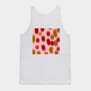 Pink red watercolor abstract art Tank Top